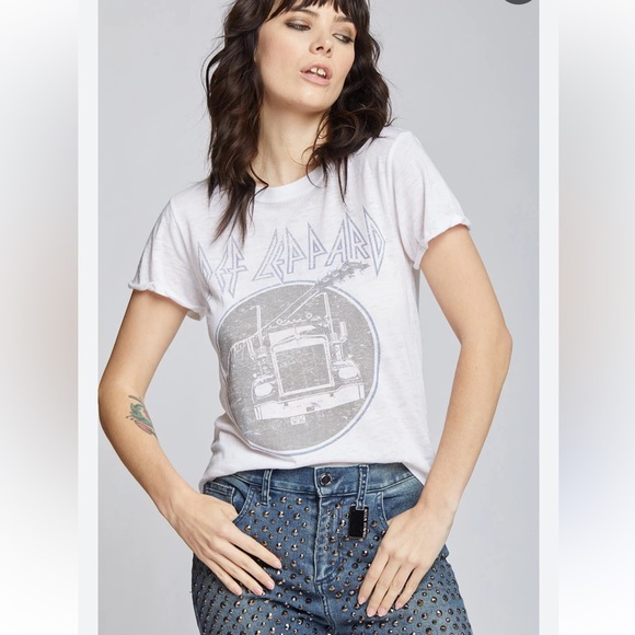 Recycled Karma Tops - Recycled Karma Def Leppard Truck Tee